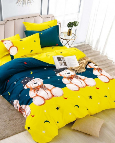 Lenjerie de Pat din Finet, Pat 2 Persoane, Cute Bears, FNJ-220