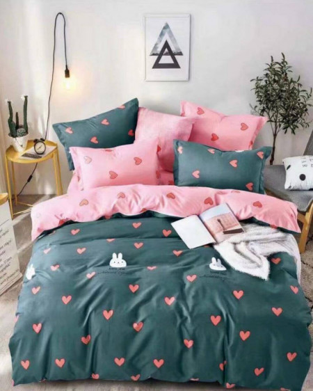 Lenjerie de Pat 1 Persoana, Finet, 4 Piese, Love Me, FNJ1-42