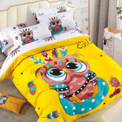 Lenjerie de Pat din Finet, Pat 2 Persoane, Baby Owl, FNJ-227