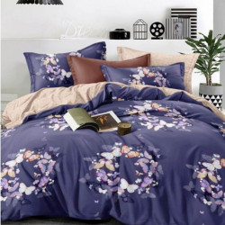 Lenjerie de Pat din Finet, Pat 2 Persoane, Butterflies Circle, FNJ-148