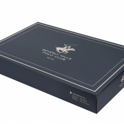 Lenjerie de pat pentru o persoana BHPC 002 - Red, 100% bumbac ranforce, Beverly Hills Polo Club, multicolor