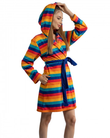 Halat Vienetta de Dama, Fleece, Multicolor, Rainbow