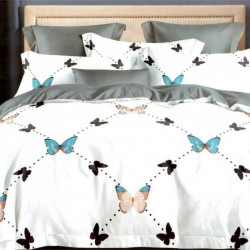 Lenjerie de Pat 1 Persoana, Finet Satinat, Connected Butterflies, TF1-03