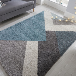 Covor Dakari Zula Multi Blue, Flair Rugs, 160 x 230 cm, 100% polipropilena, albastru/gri