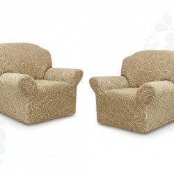Set Huse Multielastice Jacquard, Pentru 2 Fotolii, Marime Euro, Model 2