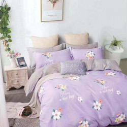 Lenjerie Bumbac 100% - 4 Piese - Pat 2 Persoane - Have a Nice Day! - BL4-21