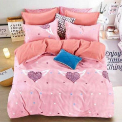 Lenjerie de Pat 1 Persoana, Finet Satinat, Flying Hearts, FNJ1-33