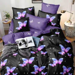 Lenjerie de Pat din Finet, Pat 2 Persoane, Amazing Butterflies, FNJ-143