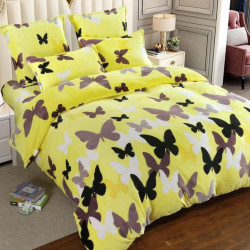 Set Lenjerie Pufoasa Cocolino cu 2 Fete, 6 Piese, Pat 2 Persoane, Butterflies, LCJ6-14