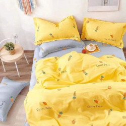 Lenjerie Bumbac 100% - 4 Piese - Pat 2 Persoane - Carrot Patch - BL4-18