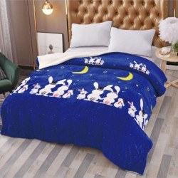 Patura Cocolino Dublă cu Blăniță, Pat 2 Persoane, Bunny, PDBJ-29