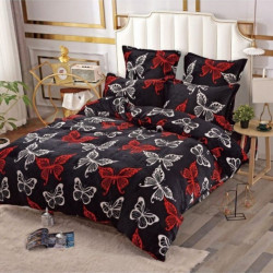 Set Lenjerie Pufoasa Cocolino cu 2 Fete, 6 Piese, Pat 2 Persoane, Butterflies, LCJ6-05