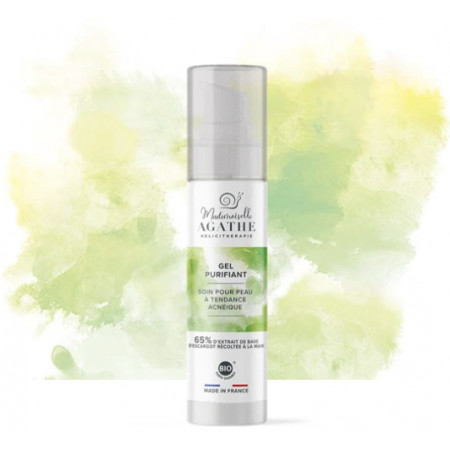 Gel purifiant organic pentru tenul predispus la acnee, 65% extract din mucus de melc nestresat, recoltat manual, 50ml