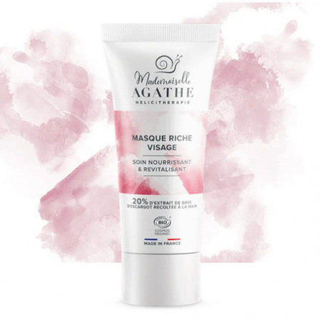MASCĂ DE FAȚĂ BOGATĂ 75ML 20% MUCUS DE MELC, PIELE USCATA SI FOARTE USCATA RICH FACIAL MASK NOURISHING & REVITALISING CARE