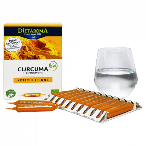 CURCUMA BIO - Turmeric și ulei de Ghimbir 20 fiole, 200ml, sustine imunitatea, antiinflamator natural