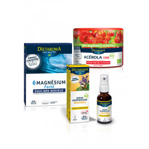 Pachet SISTEM RESPIRATOR (Acerola 1000mg, Respirea, 6 Magneziu Forte)