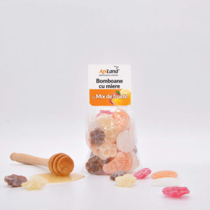 BOMBOANE CU MIERE ȘI MIX DE FRUCTE 100G