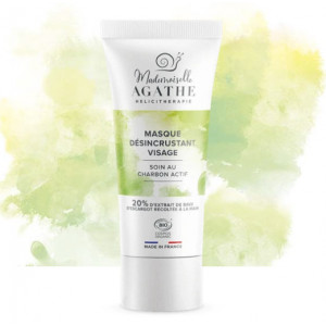 MASCĂ FACIALĂ DE CURĂȚARE CU CĂRBUNE ACTIV 75ML, 20% MUCUS DE MELC