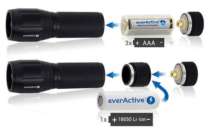 everActive FL-300 lanterne LED alimentare duala