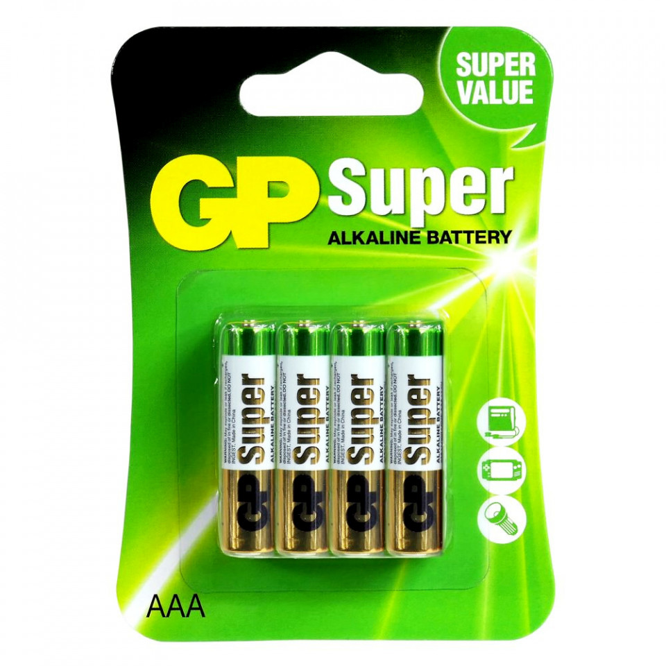 under barbecue Reliable Set 8 baterii GP LR03 / AAA Alcaline, Super Alkaline