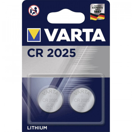 set-2-baterii-varta-cr-2025-lithium-buton-3V-foto-1