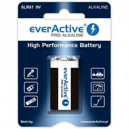 baterie-alkalina-9V-everActive-Pro-6lr61-9V-blister