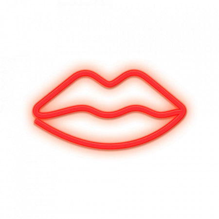 Ornament interior Neon LED Red Lips USB-ft2