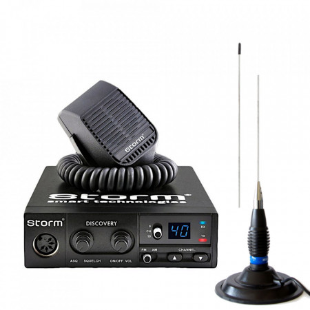 Kit Statie Radio CB Storm Discovery III cu Antena Megawat