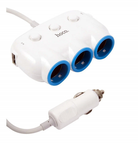 adaptor-priza-auto-Hoco-C1-multiplicator-cu-doua-port-USB