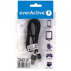 cablu-incarcare-telefon-everactive-silicon-usb-c-type-c-suport-fast-charge-3A-negru-1m-foto(4)