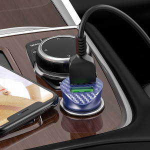 Incarcator-auto-Hoco-z39-2-USB-QC3.0-18W-Cablu-micro-USB-blue-foto(3)