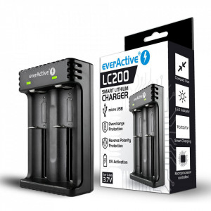incarcator acumulatori Li-ion everActive LC-200-2sloturi-18650-ft3