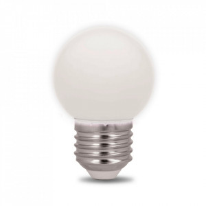 Set 5 becuri LED 2W montura E27 G45, culoare alb, pentru ghirlande exterior-ft4