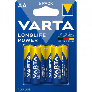 Set 6 baterii Varta Alcaline Longlife Power LR6/AA Type 4906