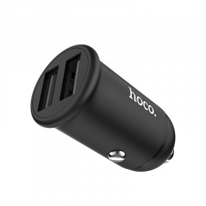Incarcator auto Hoco Z30 Easy Dual USB, 3.1A, negru