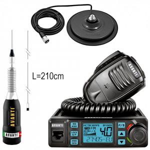 Statie CB Avanti DELTA 2 VOX, pro-version, cu Antena Avanti Regale Plus si Baza Magnetica