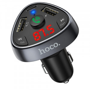 Modulator FM Bluetooth Hoco E51, incarcator auto Type-C PD20W + 2 x USB