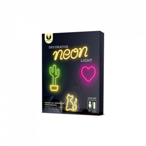 Ornament interior Neon LED Heart Red USB