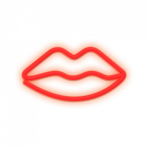 Ornament interior Neon LED Red Lips USB