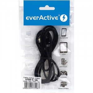 cablu-incarcare-telefon-everactive-silicon-usb-c-type-c-suport-fast-charge-3A-negru-1.5m-foto(4)