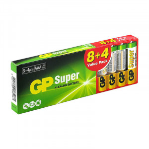 GP Set 12 Baterii Super Alkaline LR03 AAA