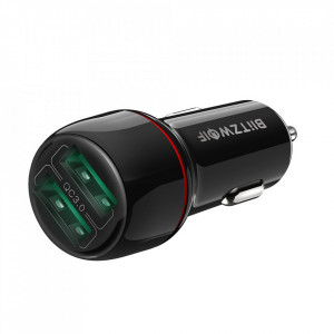 Incarcator Auto Blitzwolf BW-SD5, Dual USB, Fast Charge Qulacomm QC3.0, 25W, Foto2