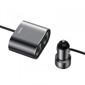 Incarcator Auto Baseus Dual USB cu Multiplicator Splitter Dual Bricheta Auto, 3.1A Foto 2