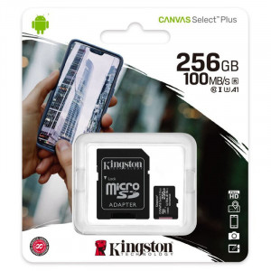 Card memorie Kingston Canvas Select Plus microSD, 256GB, Class 10