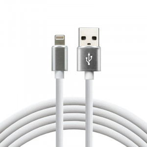 Cablu telefon everActive silicon USB la Lighting iPhone, fast-charge, 2.4A, 1m
