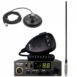 Statie CB Luiton LT-298, 12/24V, cu Antena Delta 872 Tip Baston si Baza Magnetica