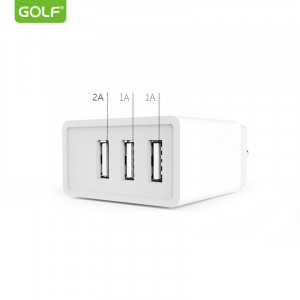 Incarcator Universal Telefon pentru retea, Golf 3 x USB, 3A fara cablu
