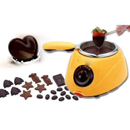 Aparat za topljenje čokolade i set kalupa za pravljenje čokoladnih bombona