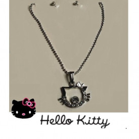 Hello Kitty posrebreni komplet nakita
