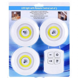 Set od 3 bežična LED svetla sa daljinskim upravljačem